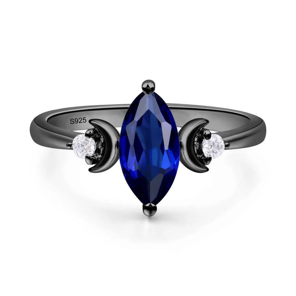 Moon Inspired Sapphire Engagement Ring - Image 2