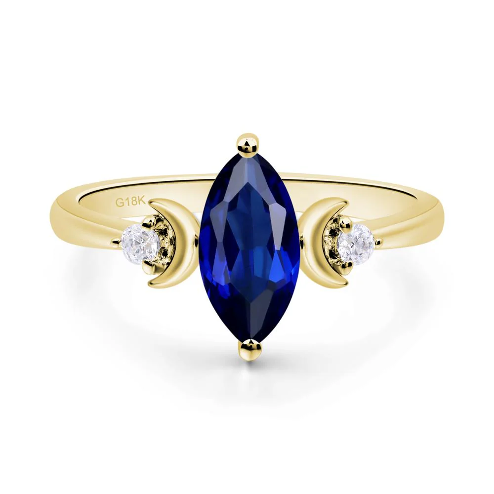 Moon Inspired Sapphire Engagement Ring - Image 8