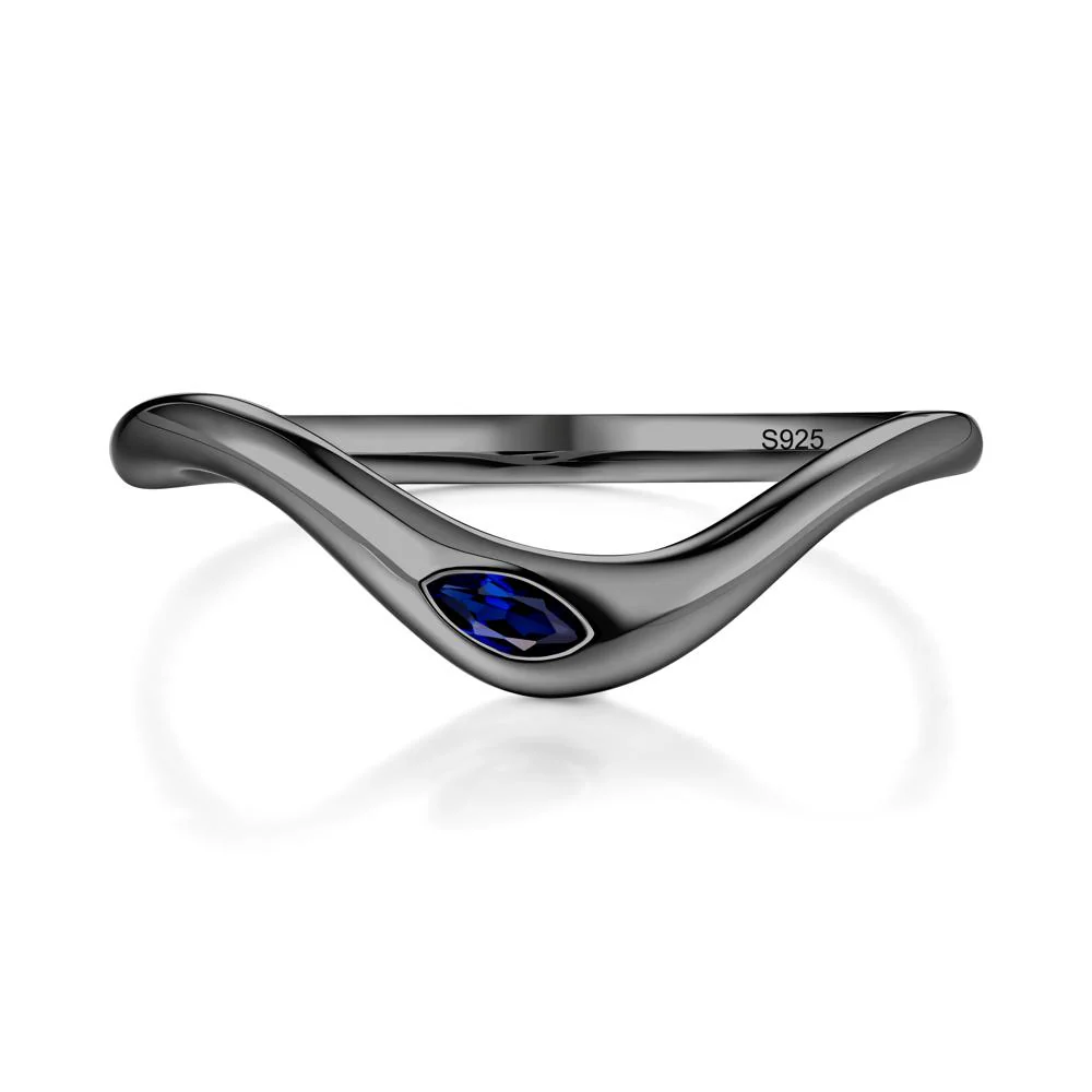 Marquise Cut Sapphire Nesting Ring