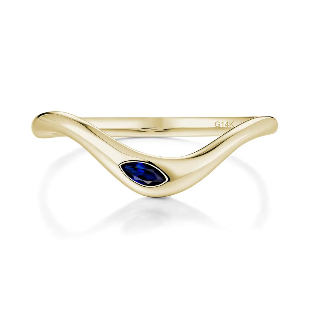 Marquise Cut Sapphire Nesting Ring - Image 9