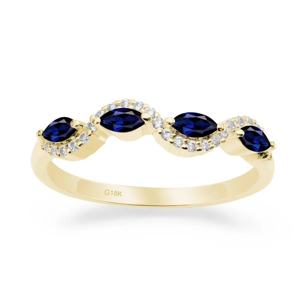 Marquise Cut Sapphire Ring - Image 2