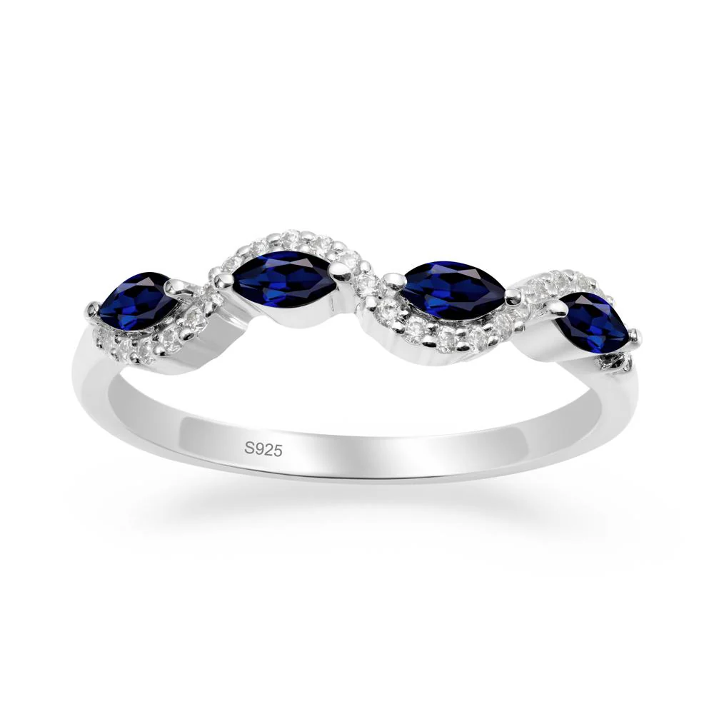 Marquise Cut Sapphire Ring - Image 3