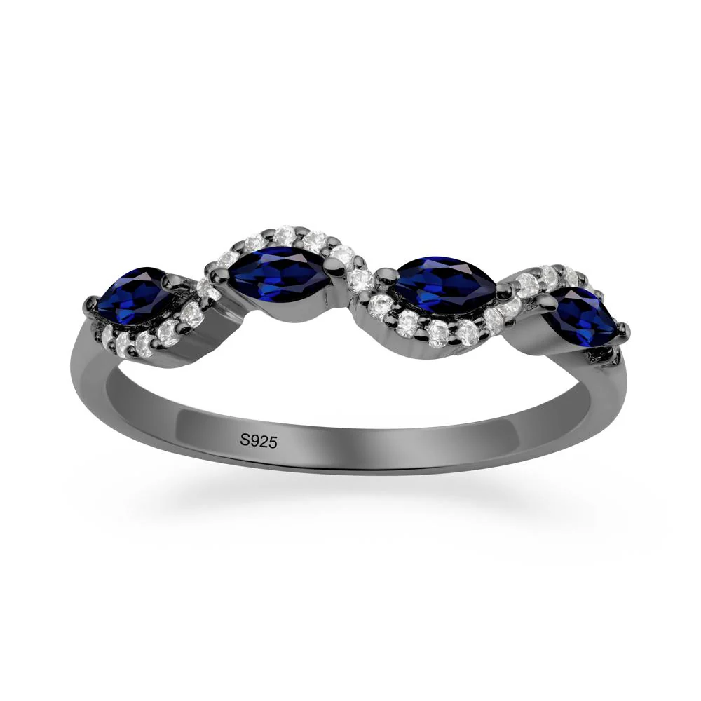 Marquise Cut Sapphire Ring - Image 4