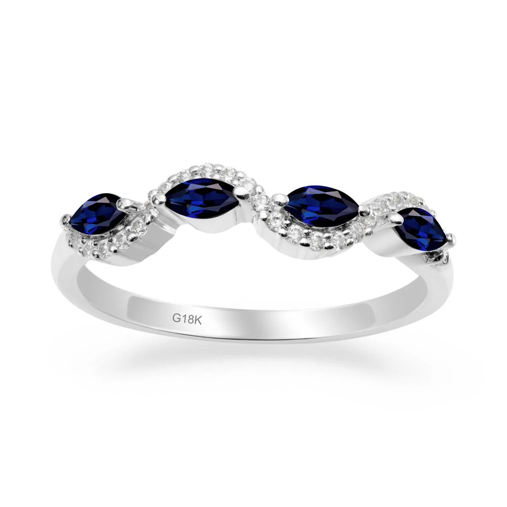 Marquise Cut Sapphire Ring - Image 7