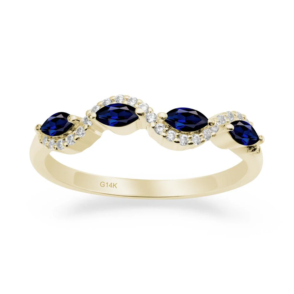Marquise Cut Sapphire Ring - Image 9
