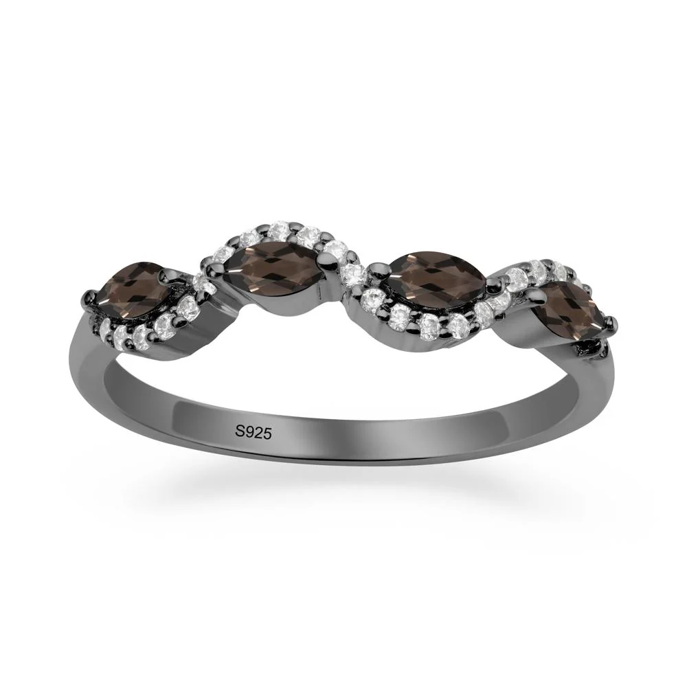 Marquise Cut Smoky Quartz Ring - Image 4