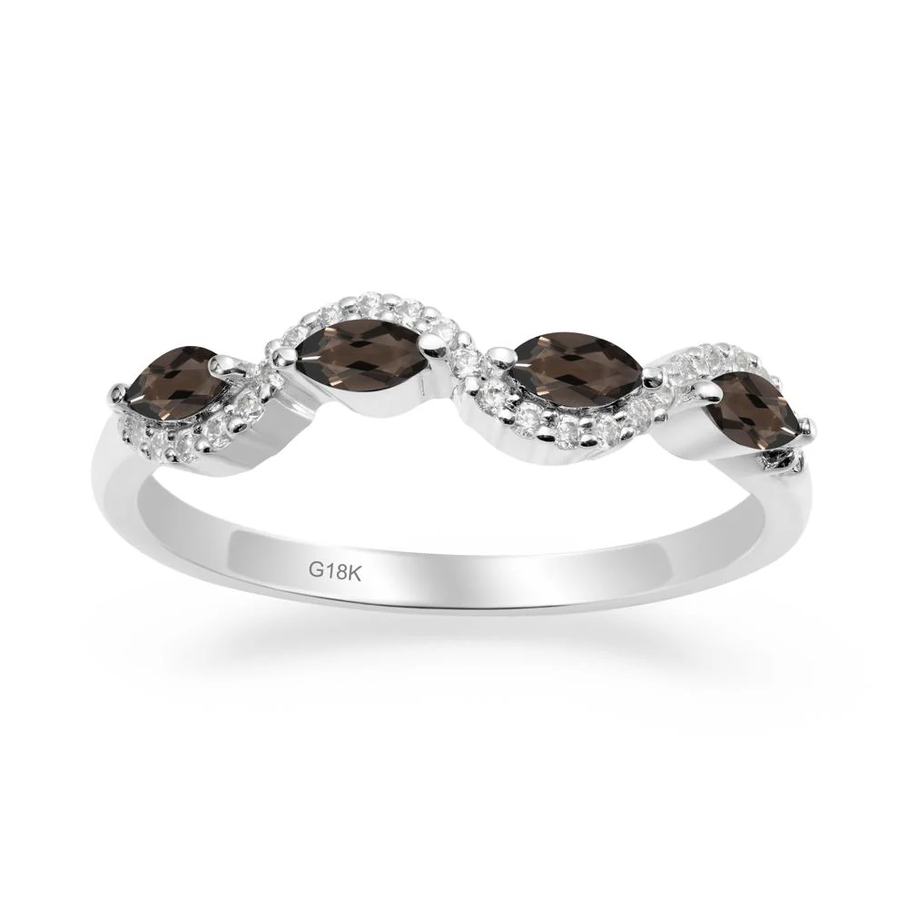 Marquise Cut Smoky Quartz Ring - Image 5