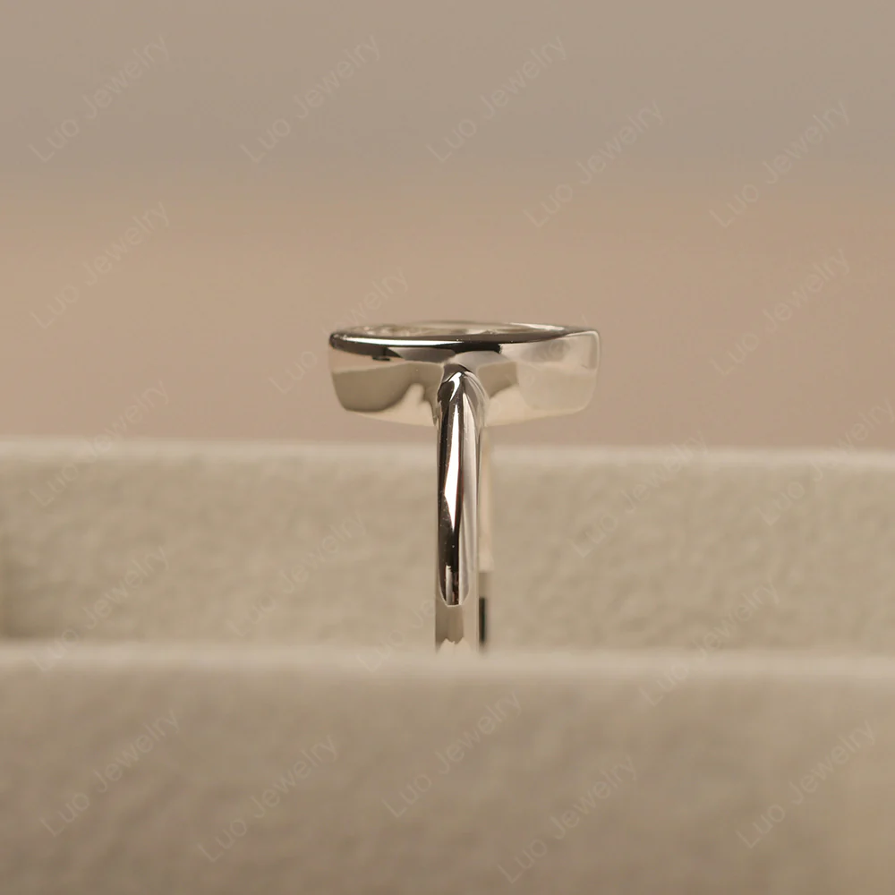 Marquise Cut White Topaz Bezel Set Ring - Image 5