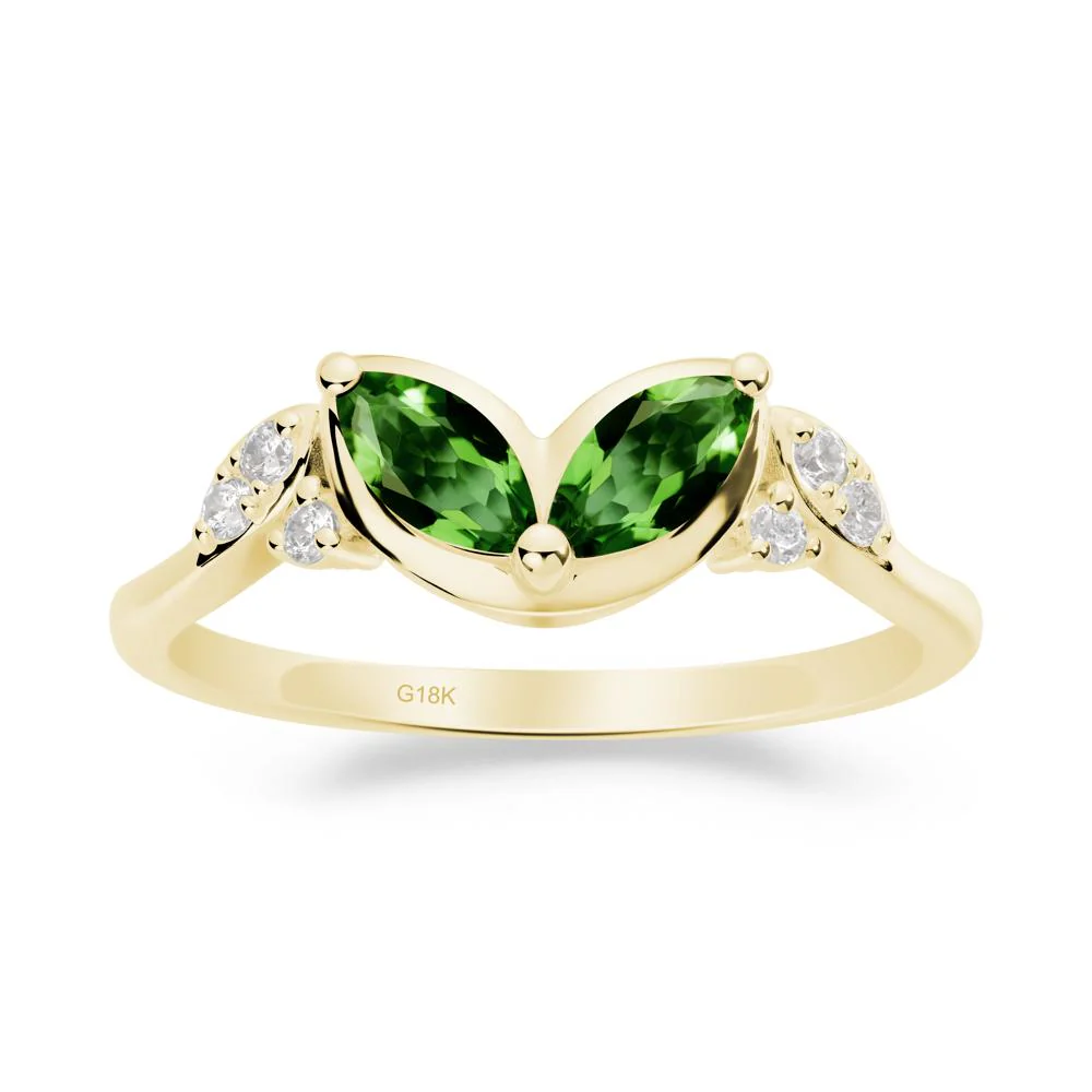 Marquise Diopside Leaf Ring - Image 4