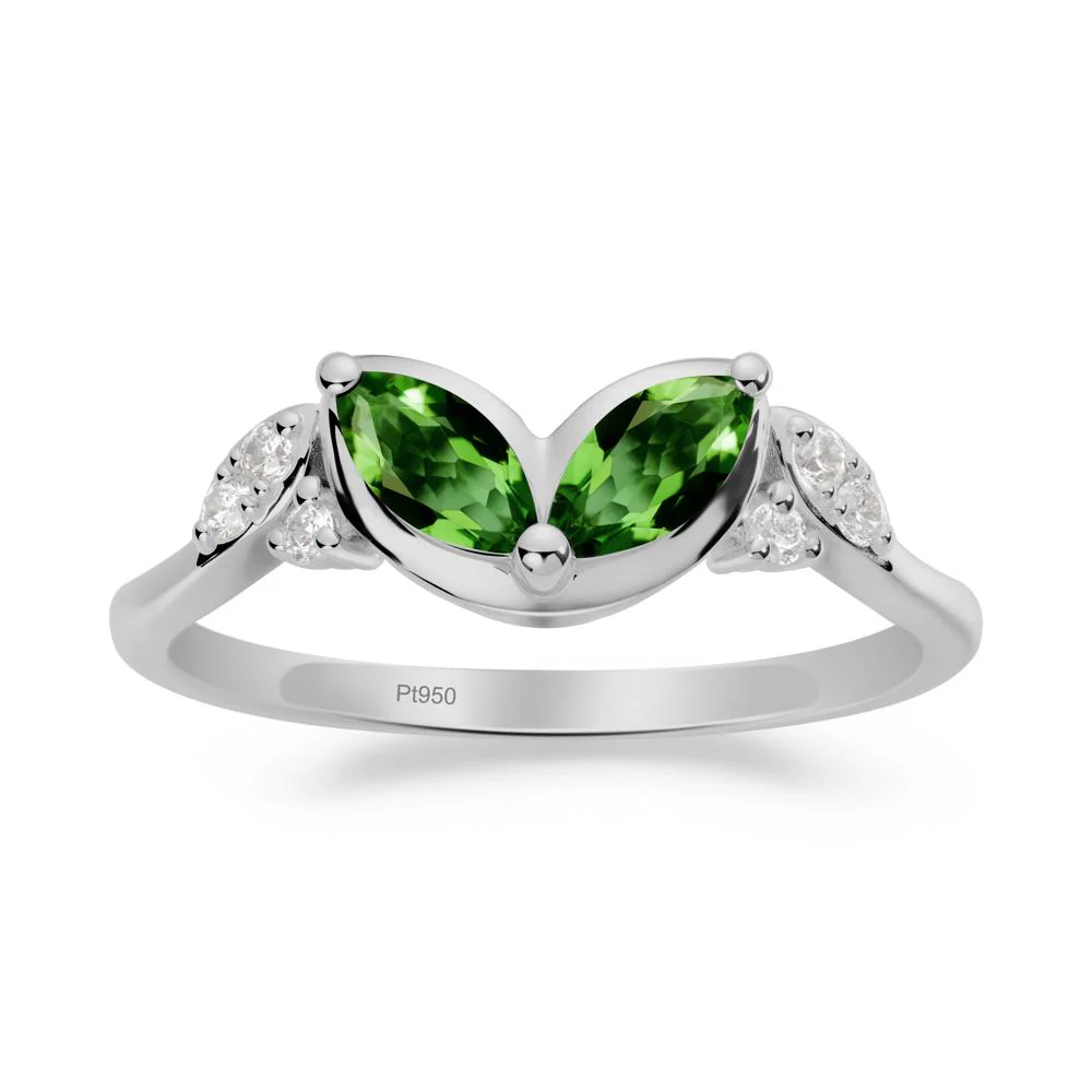Marquise Diopside Leaf Ring - Image 5