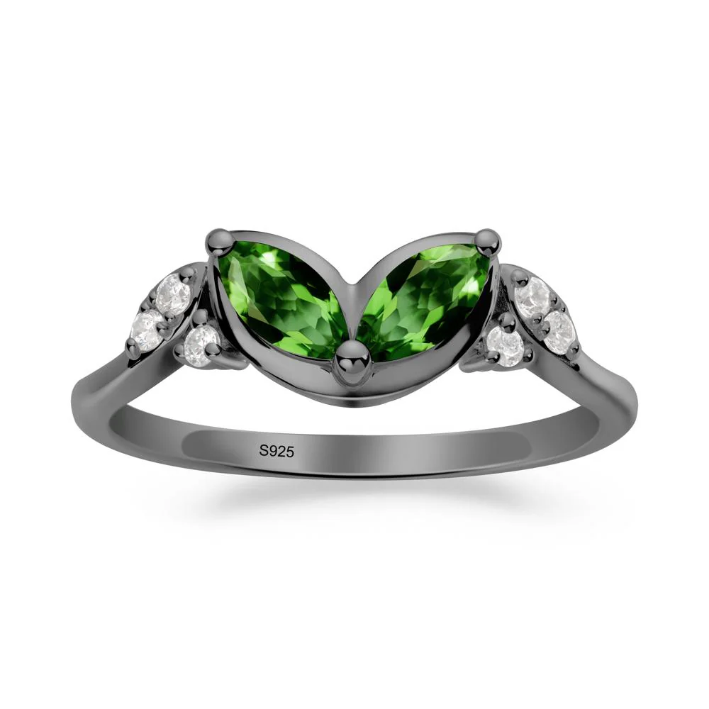 Marquise Diopside Leaf Ring - Image 7