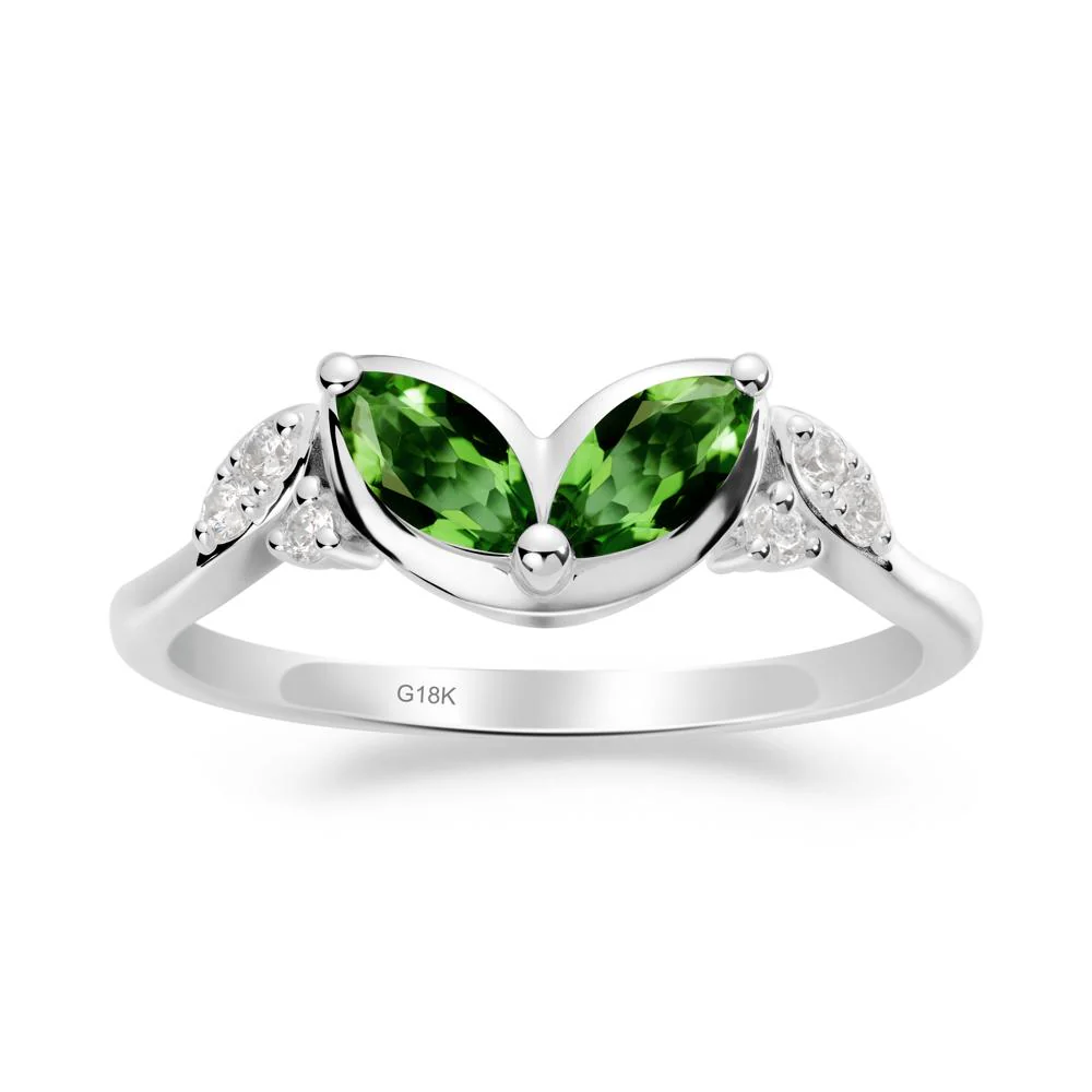 Marquise Diopside Leaf Ring - Image 9