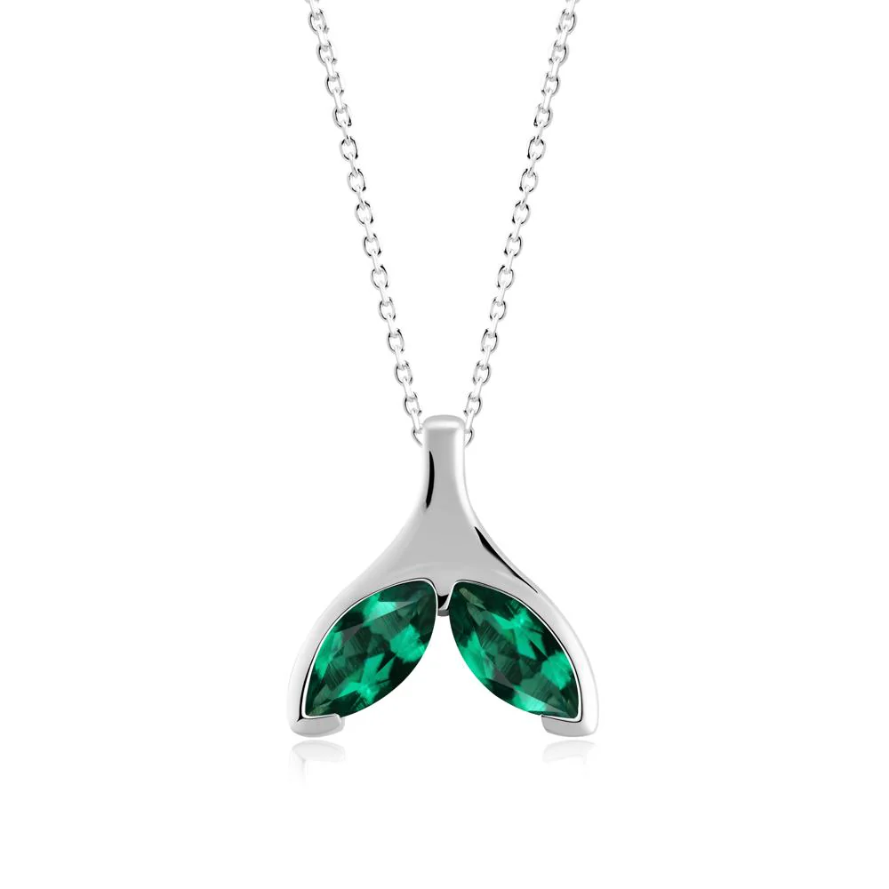 Marquise Emerald Whale Tail Pendant - Image 7