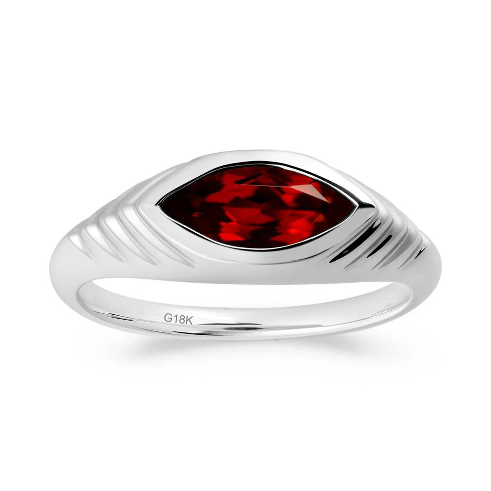 Marquise Garnet Statement Eye Ring - Image 3