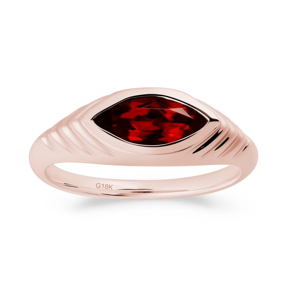 Marquise Garnet Statement Eye Ring - Image 8