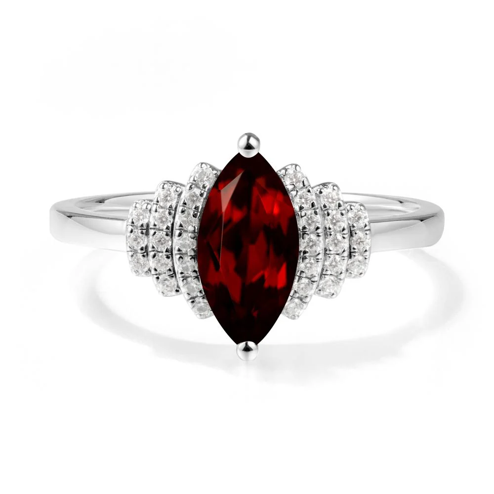 Marquise Garnet Statement Ring - Image 3