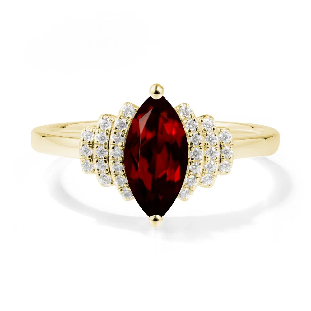 Marquise Garnet Statement Ring - Image 4