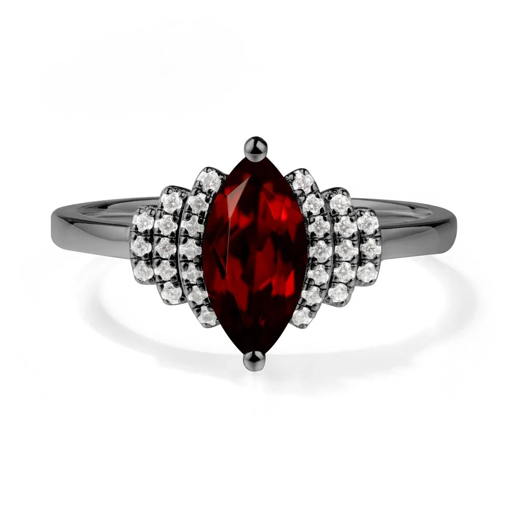Marquise Garnet Statement Ring - Image 9