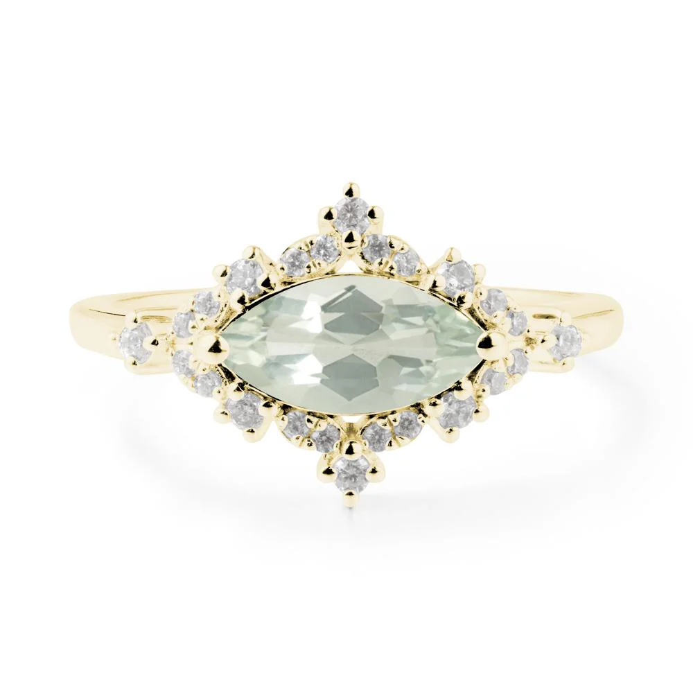 Marquise Green Amethyst Engagement Ring - Image 6