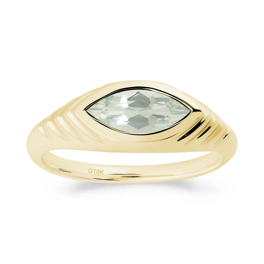 Marquise Green Amethyst Statement Eye Ring - Image 7