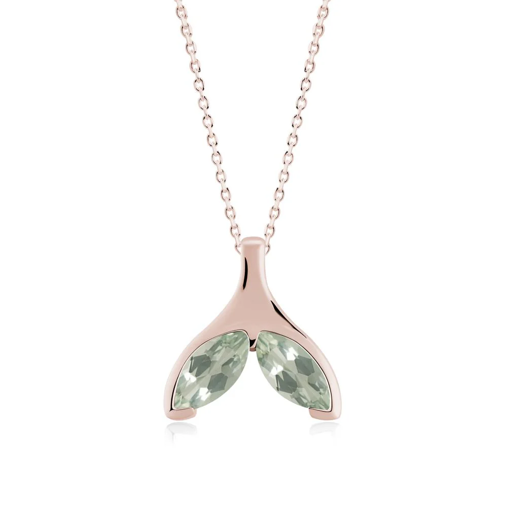 Marquise Green Amethyst Whale Tail Pendant - Image 6