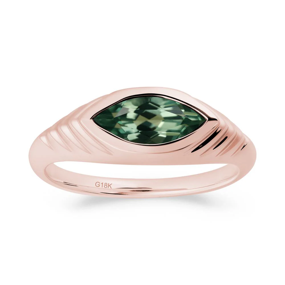 Marquise Green Sapphire Statement Eye Ring - Image 5