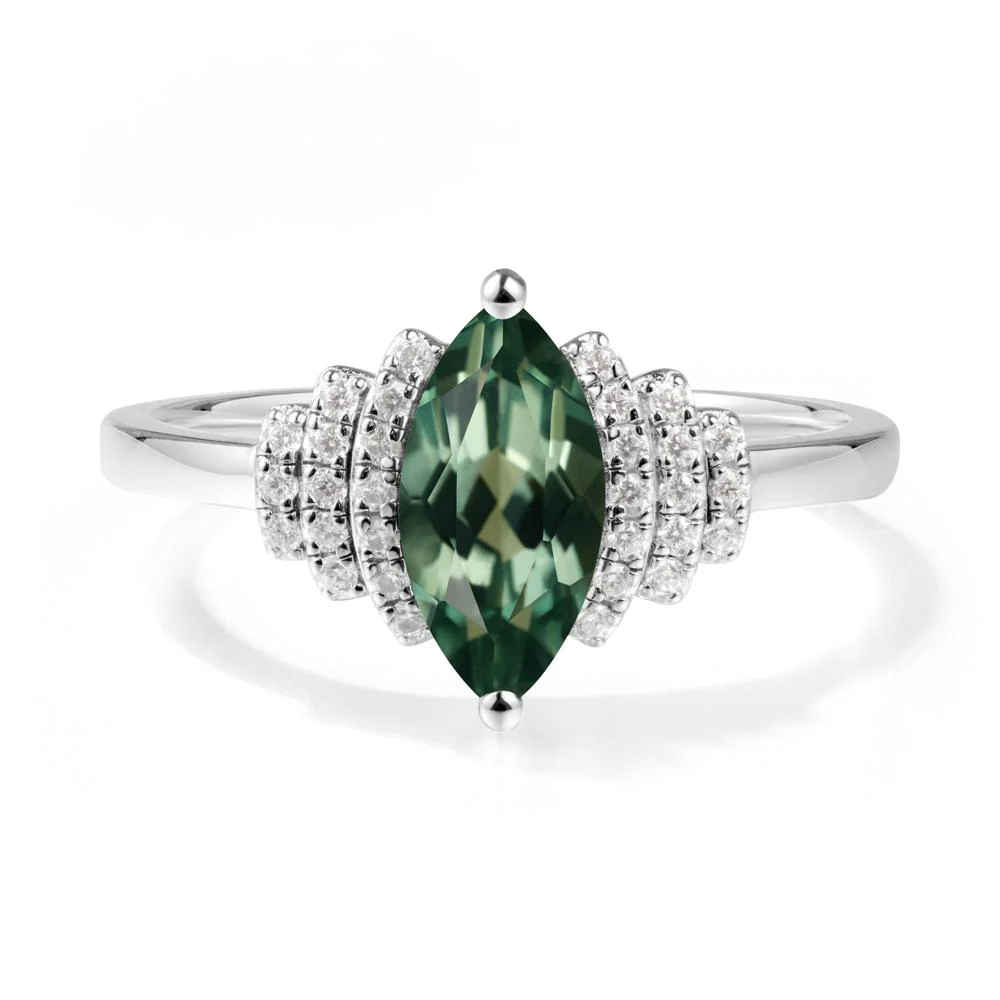 Marquise Green Sapphire Statement Ring - Image 2