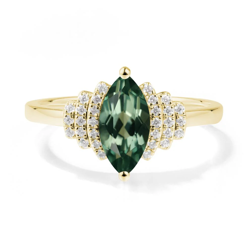 Marquise Green Sapphire Statement Ring - Image 3