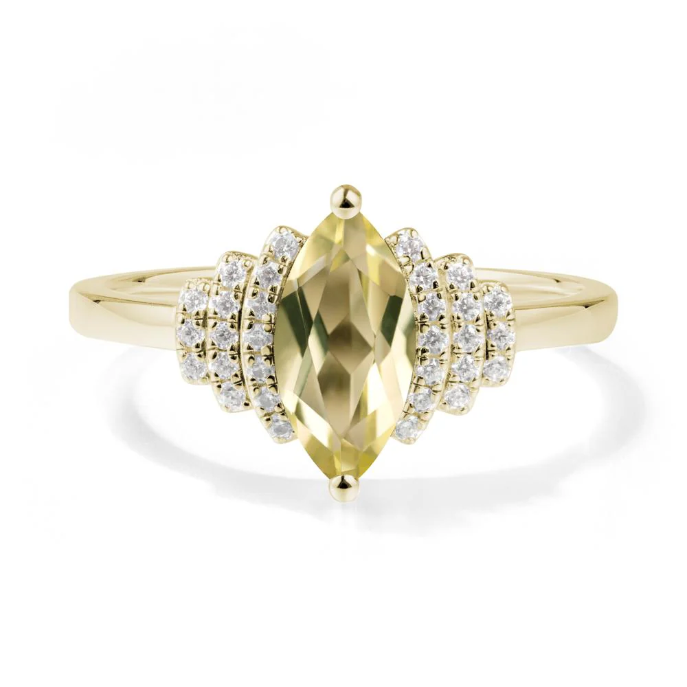 Marquise Lemon Quartz Cluster Ring - Image 6