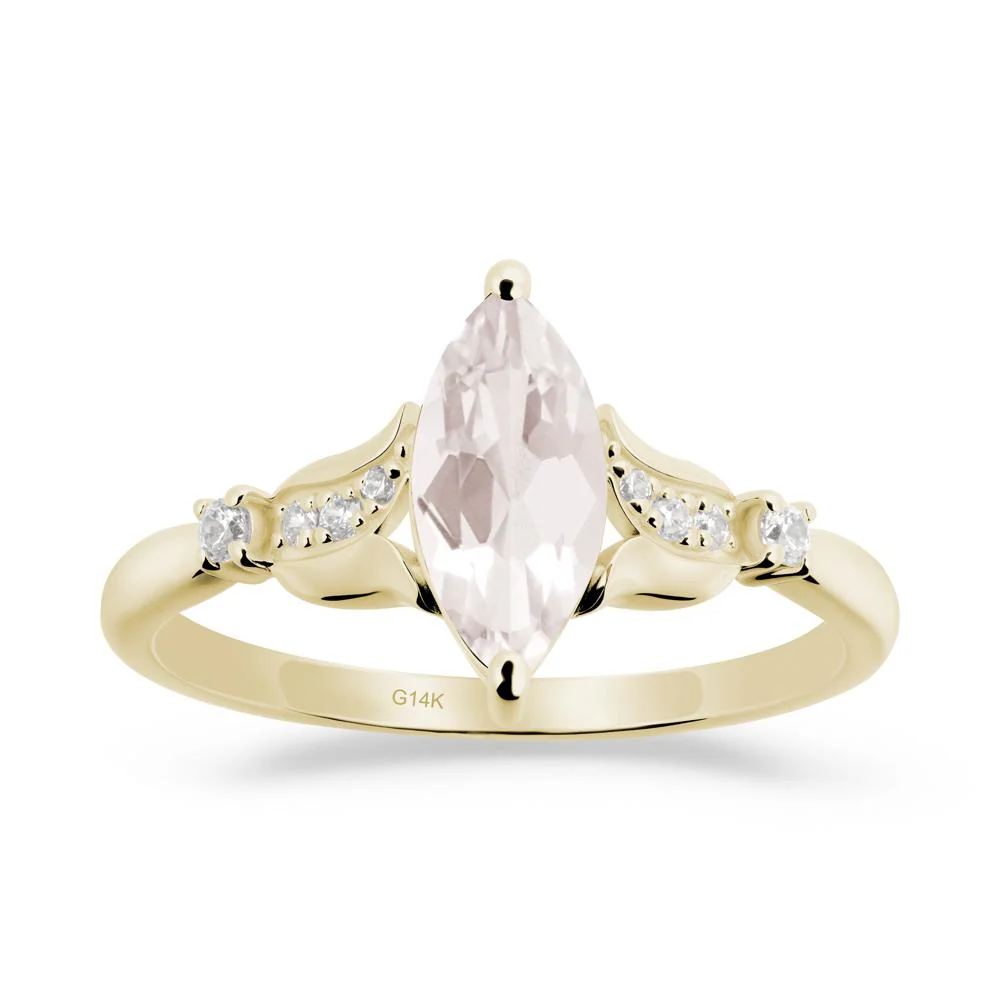 Marquise Morganite Floral Engagement Ring