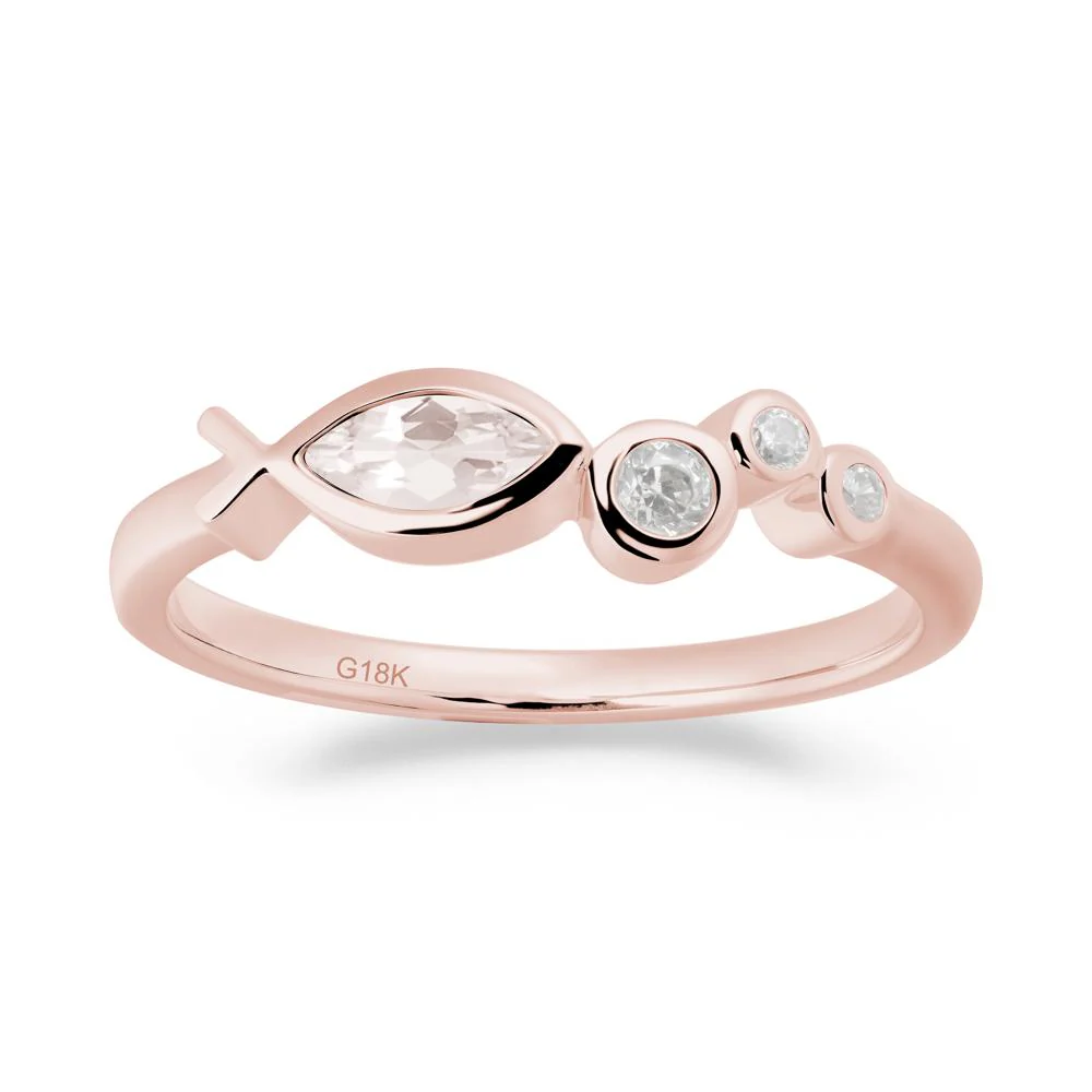 Marquise Morganite Ichthys Ring - Image 8