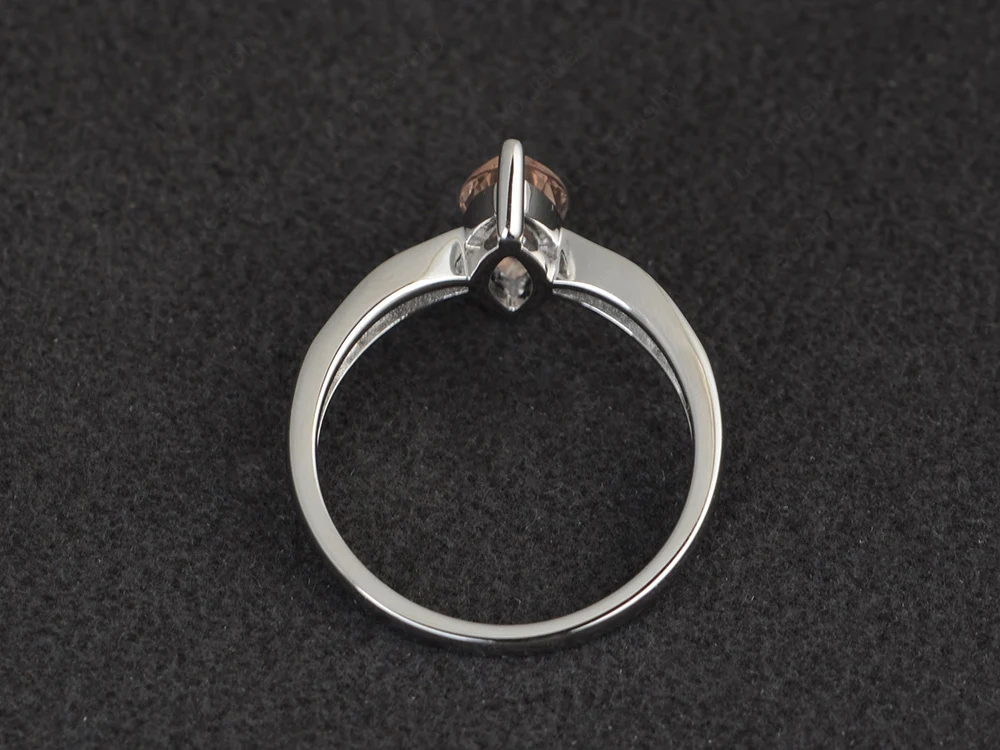 Marquise Morganite Promise Ring - Image 3