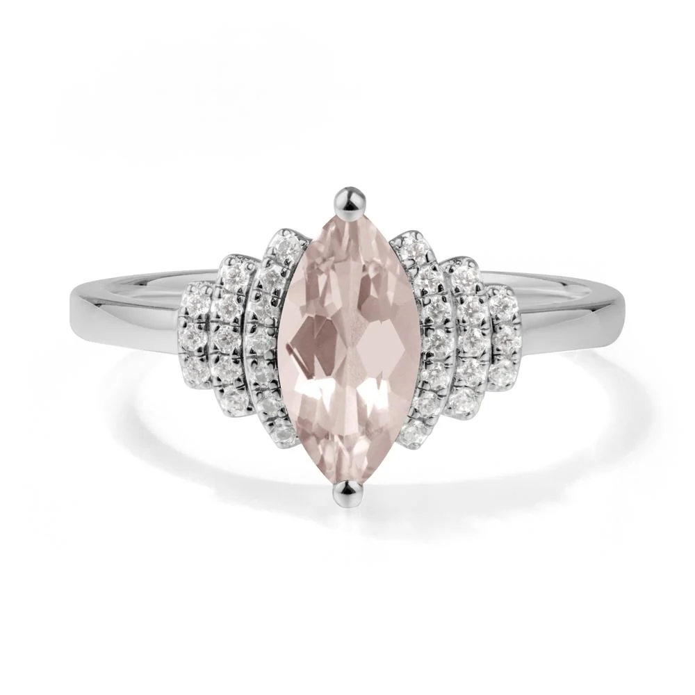 Marquise Morganite Statement Ring - Image 4