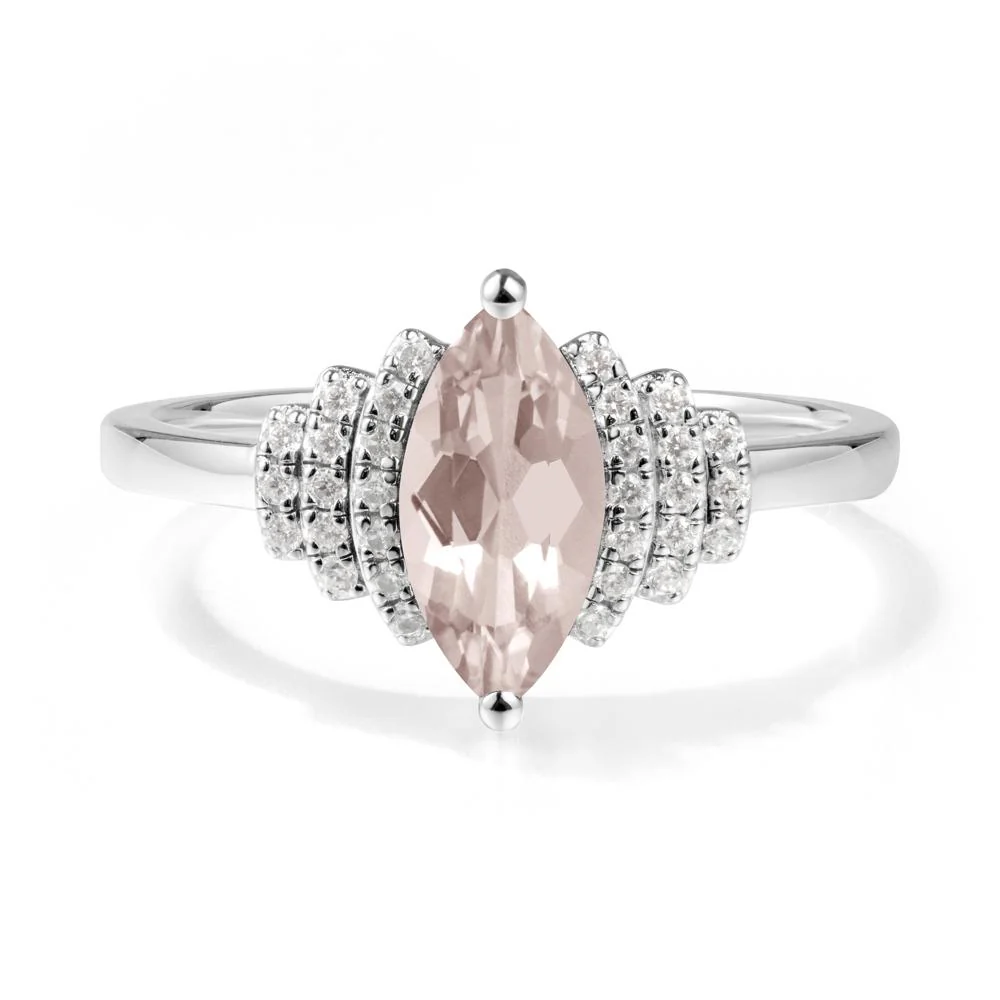 Marquise Morganite Statement Ring - Image 5