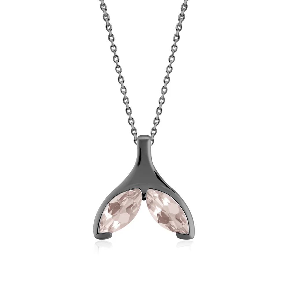 Marquise Morganite Whale Tail Necklace - Image 5