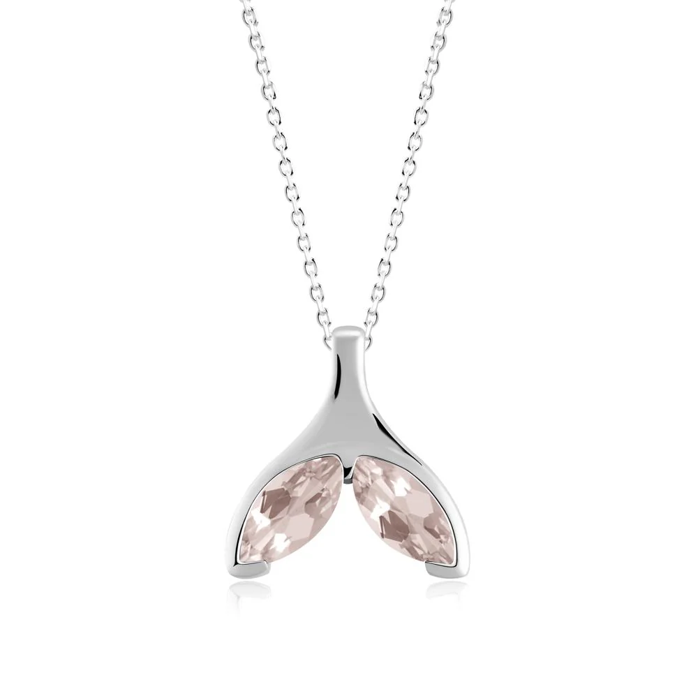 Marquise Morganite Whale Tail Necklace - Image 8