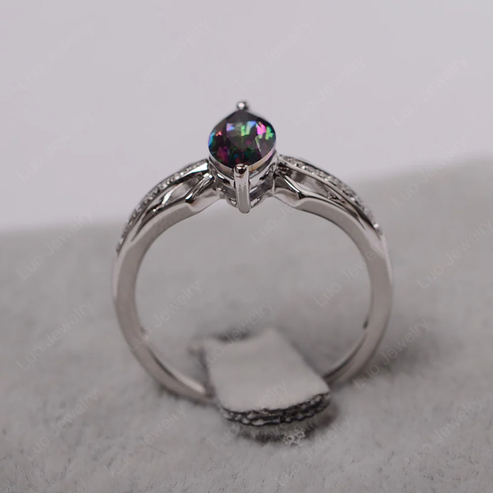 Marquise Mystic Topaz Engagement Ring - Image 3