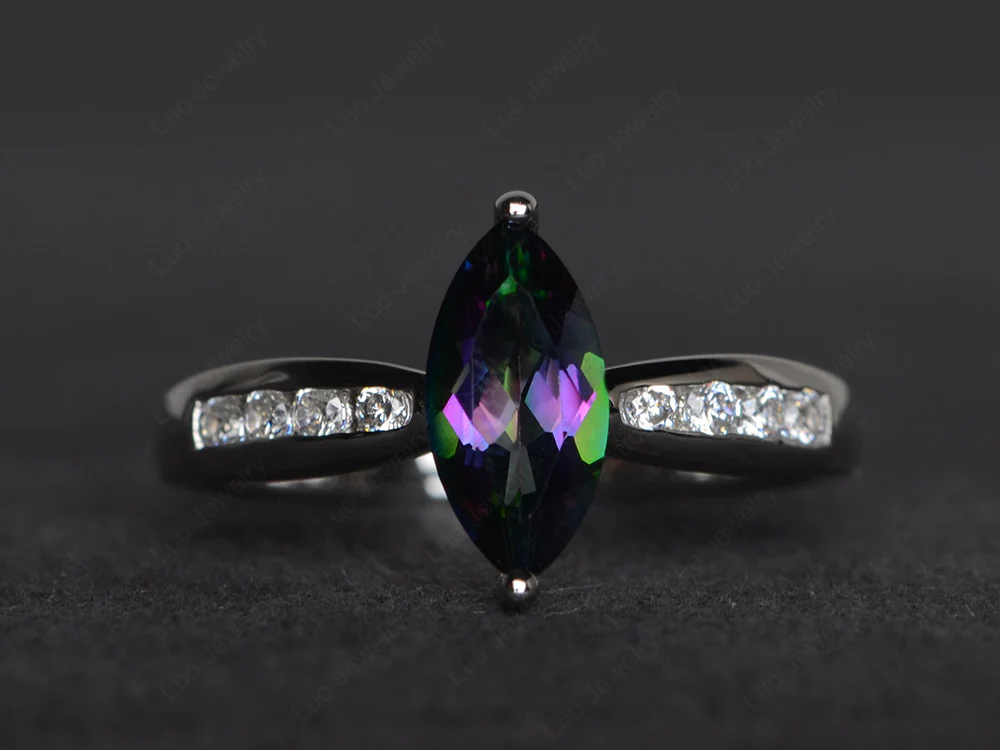 Marquise Mystic Topaz Promise Ring