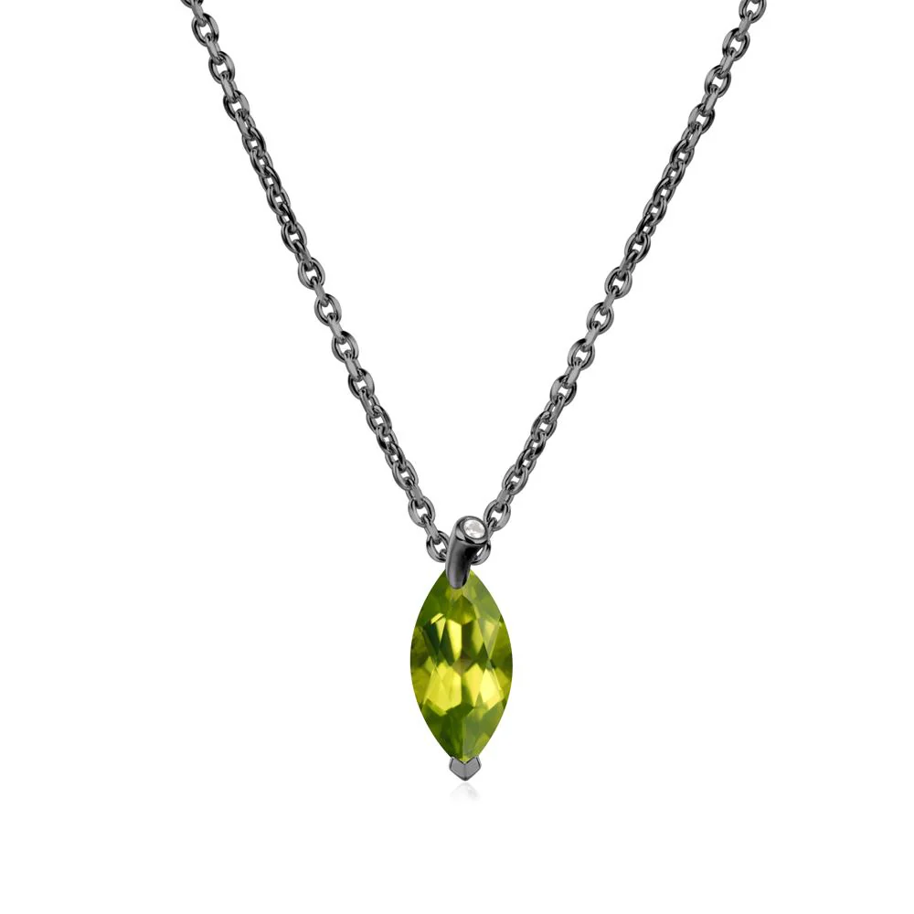 Marquise Peridot Leaf Necklace - Image 8