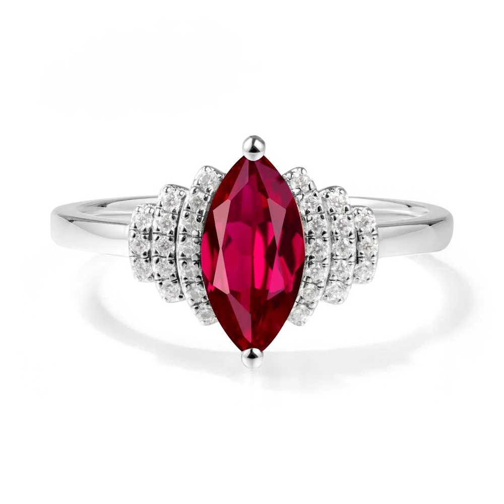 Marquise Ruby Statement Ring - Image 4