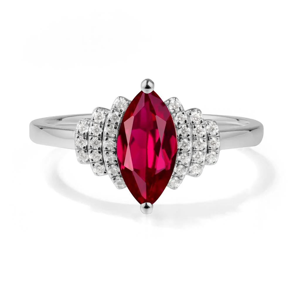 Marquise Ruby Statement Ring - Image 5