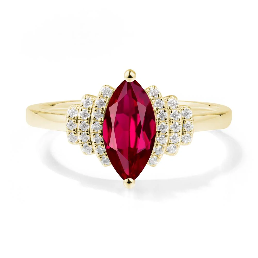 Marquise Ruby Statement Ring - Image 7