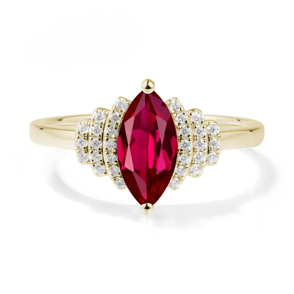 Marquise Ruby Statement Ring - Image 8