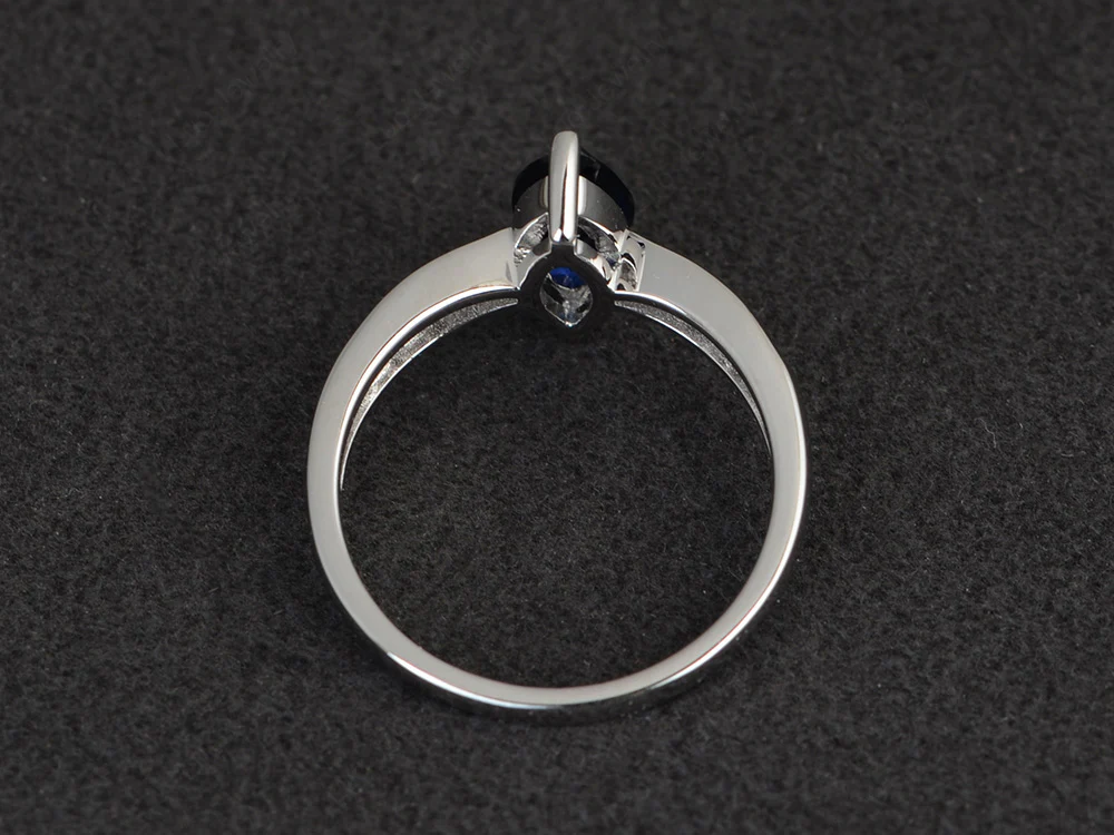 Marquise Sapphire Promise Ring - Image 3