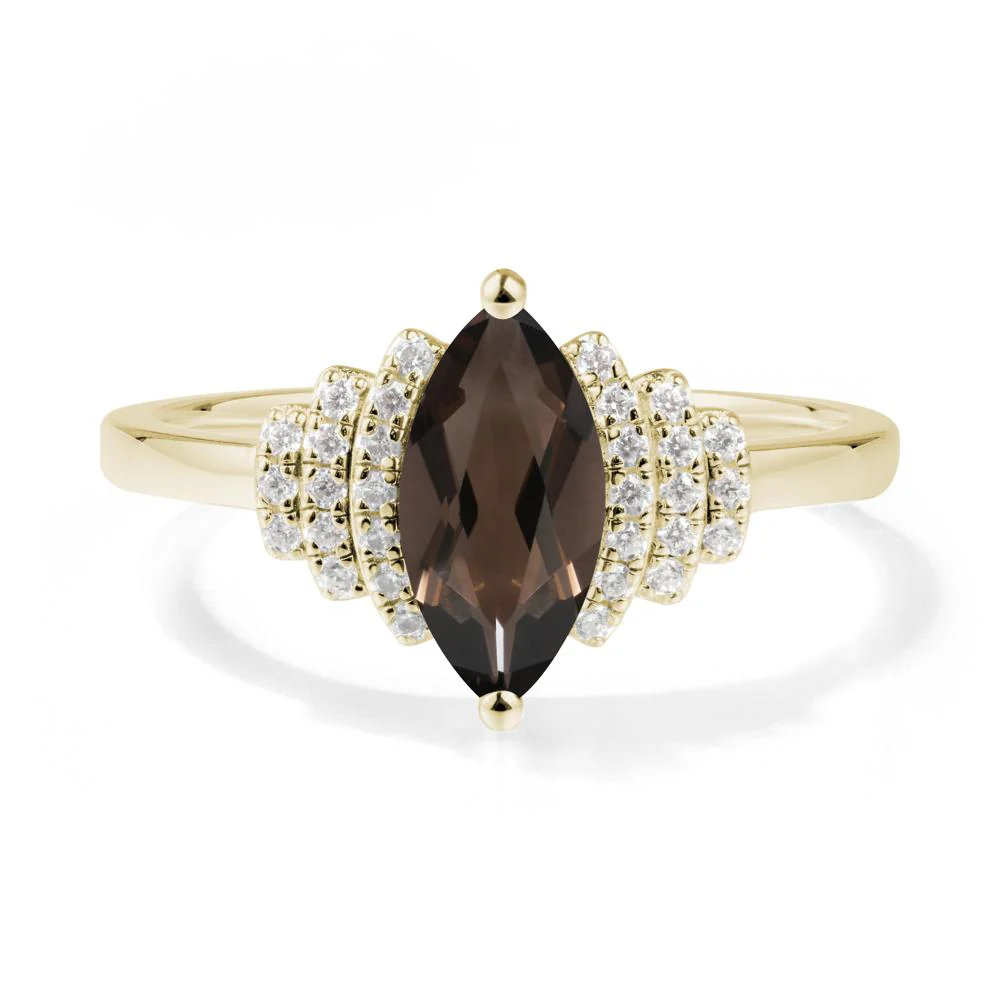 Marquise Smoky Quartz Statement Ring