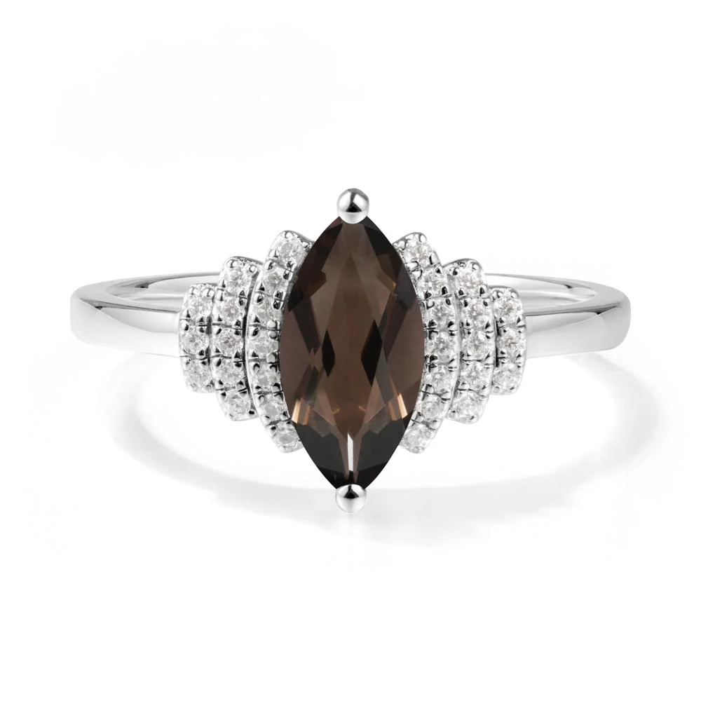 Marquise Smoky Quartz Statement Ring - Image 6