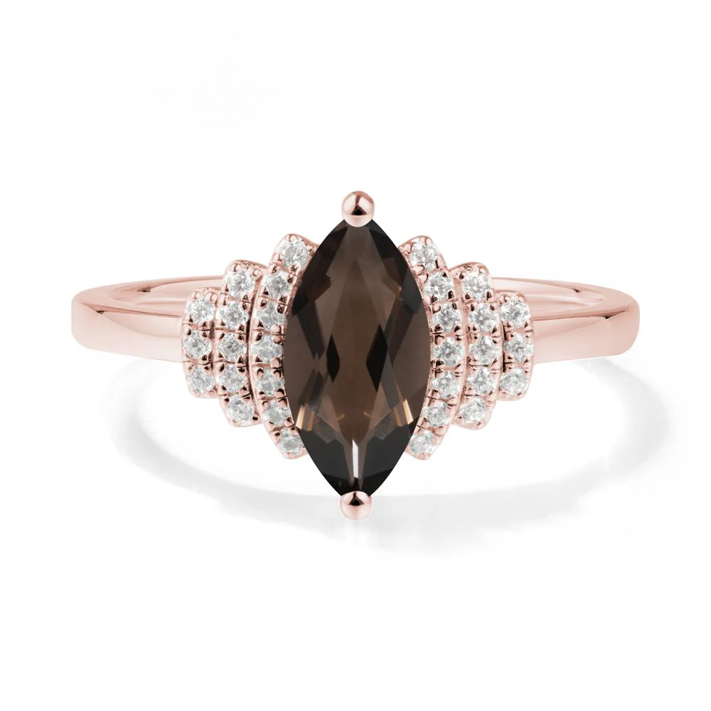 Marquise Smoky Quartz Statement Ring - Image 9