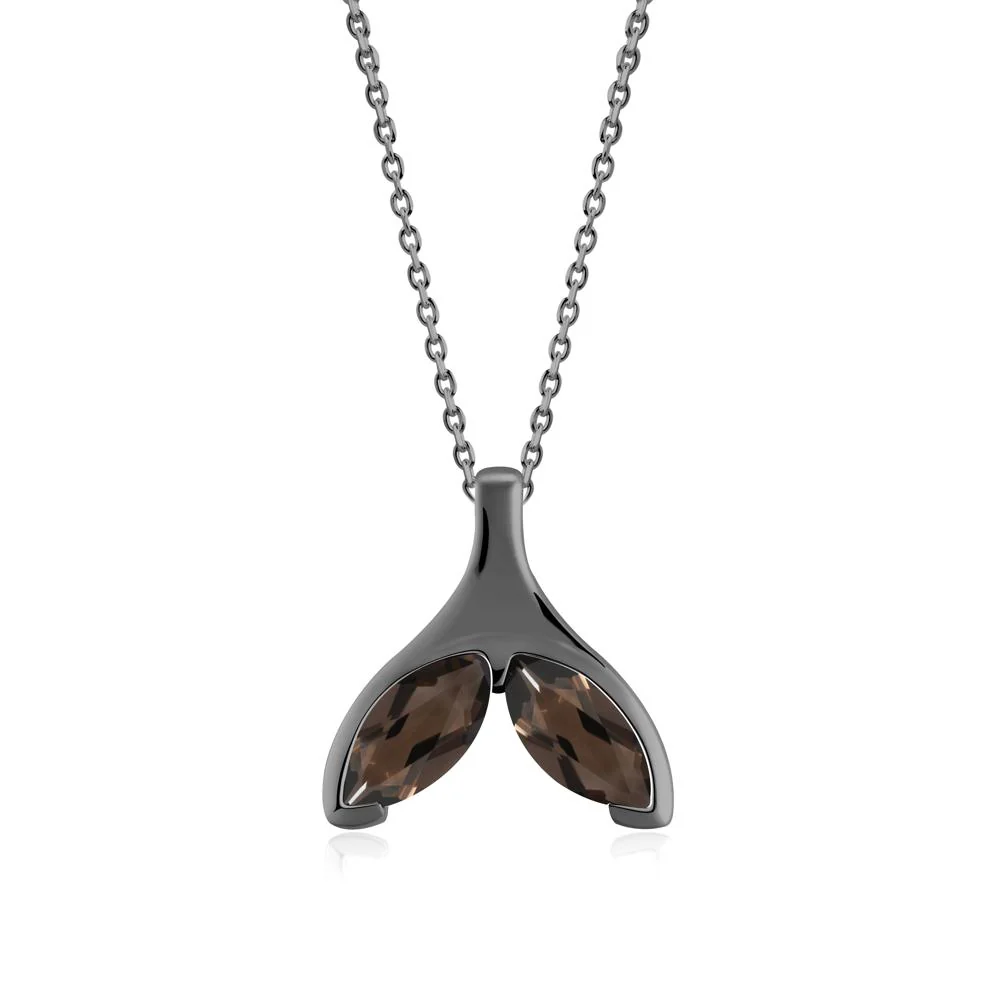 Marquise Smoky Quartz Whale Tail Necklace - Image 7