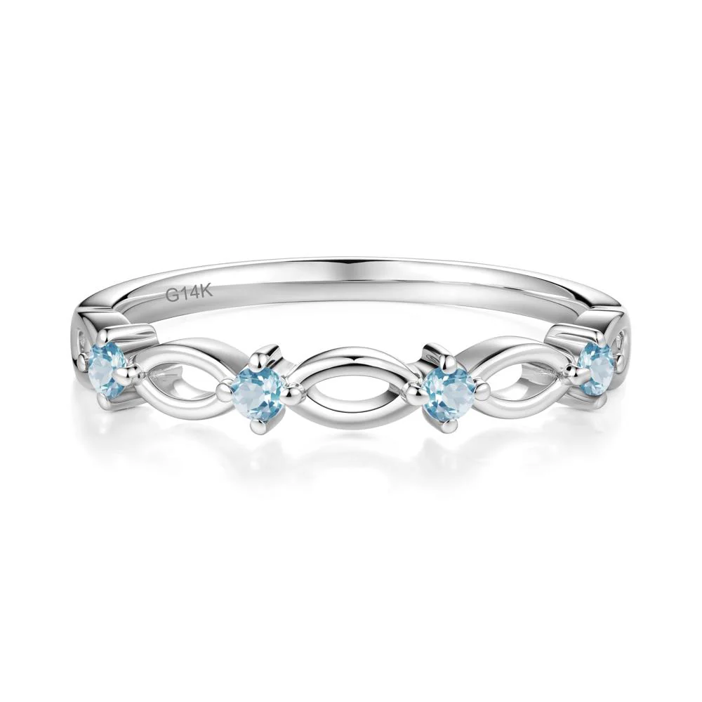 Marquise Swiss Blue Topaz Stackable Ring
