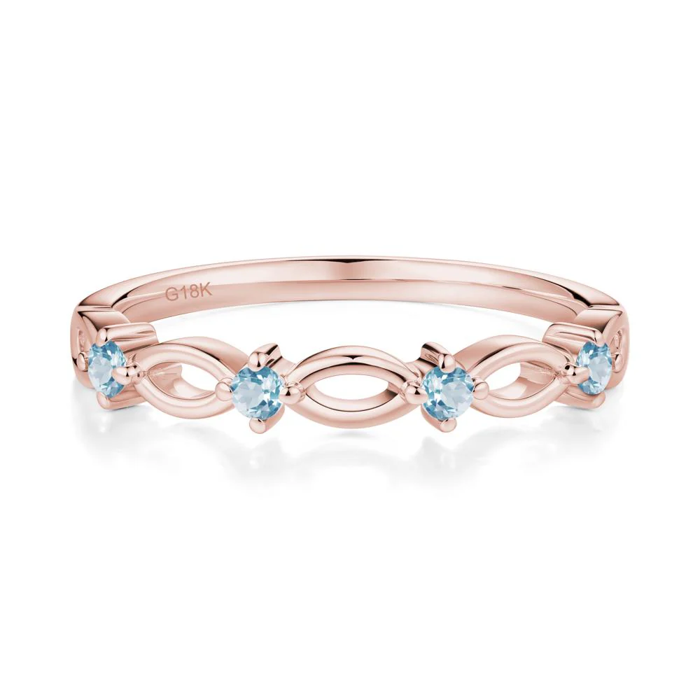 Marquise Swiss Blue Topaz Stackable Ring - Image 2